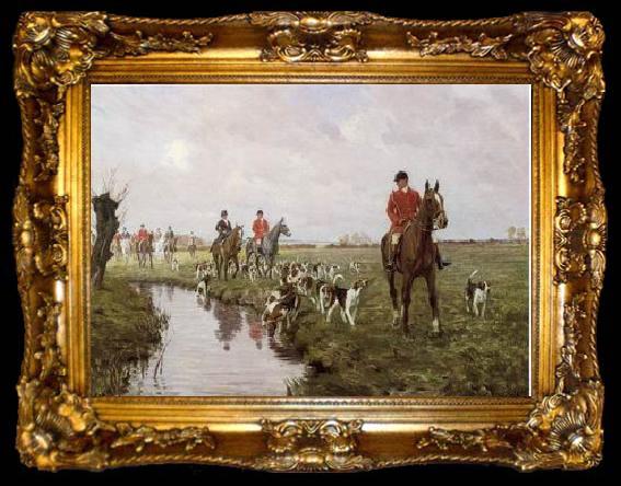 framed  unknow artist Classical hunting fox, Equestrian and Beautiful Horses, 01, ta009-2